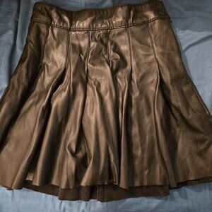 Vintage Pleather Pleated Skirt (size runs small!)